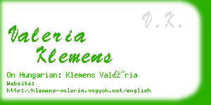 valeria klemens business card